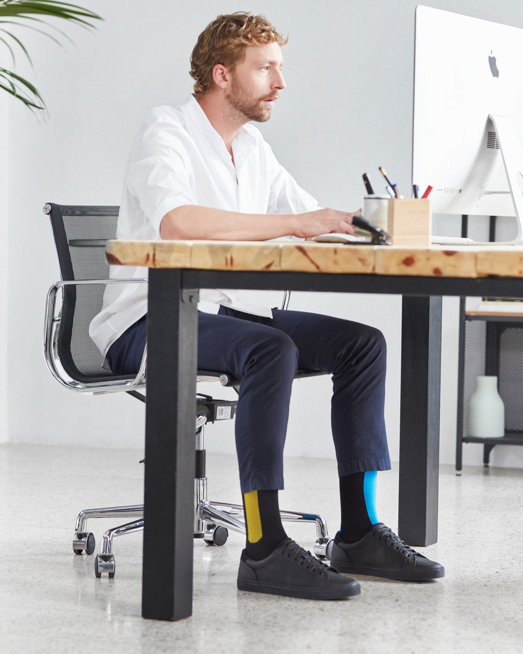 Bamboo Compression Socks [Blue&Yellow]