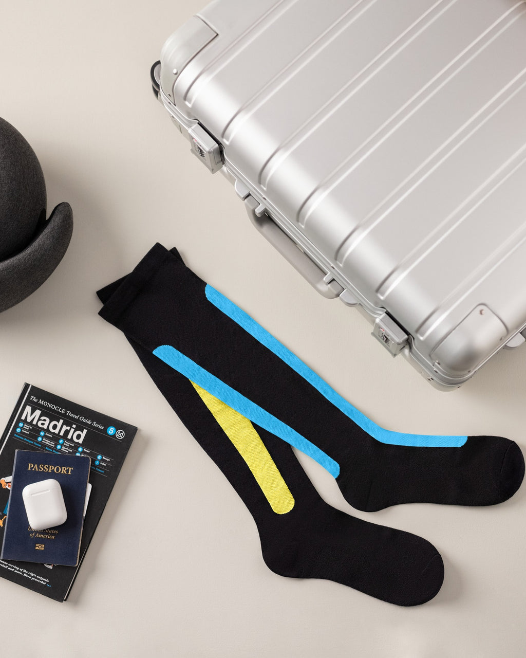 Bamboo Compression Socks [Blue&Yellow]