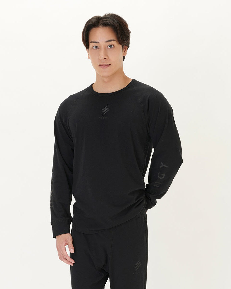 長袖クルーネック [Black]